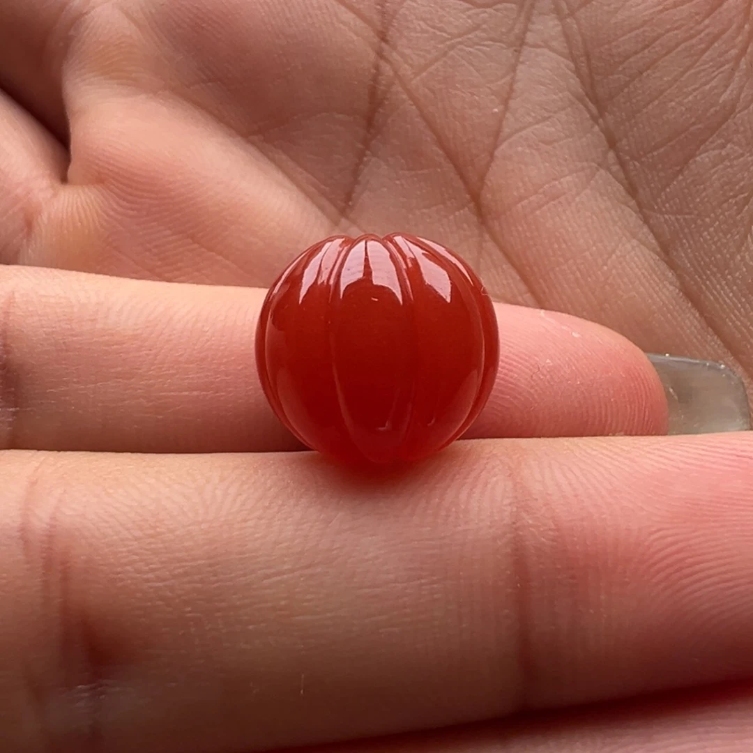 南红玛瑙未镶嵌瓜珠12.5