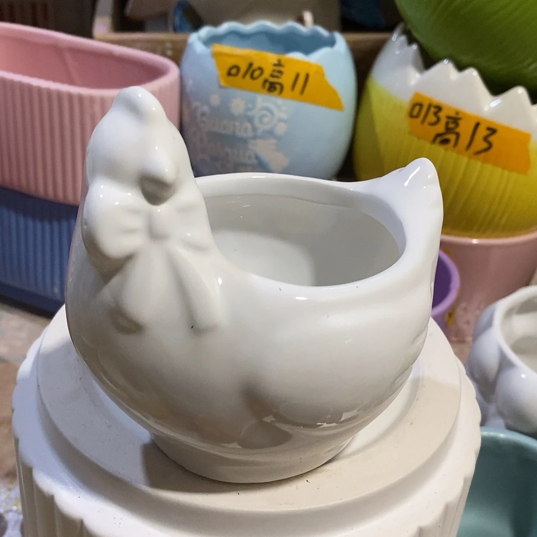 摆件陶陶盆有孔 瑕疵介意勿拍
