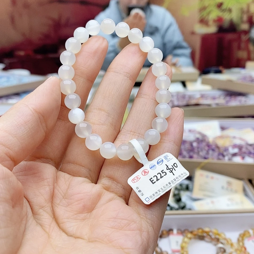 水晶手链未镶嵌E225白月光