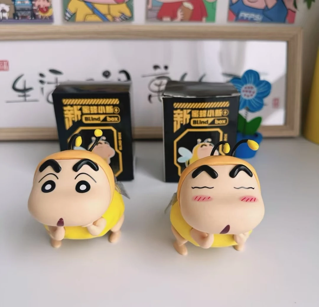 迷你蜜蜂小新·10CM蜡笔小新实心车载超Q蜡笔小新可爱摆件动漫潮玩