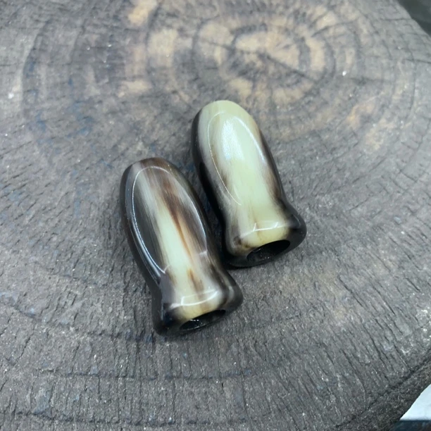 网秋粒水滴轮花牛角握丸S/D牌通用常规款一对网秋粒