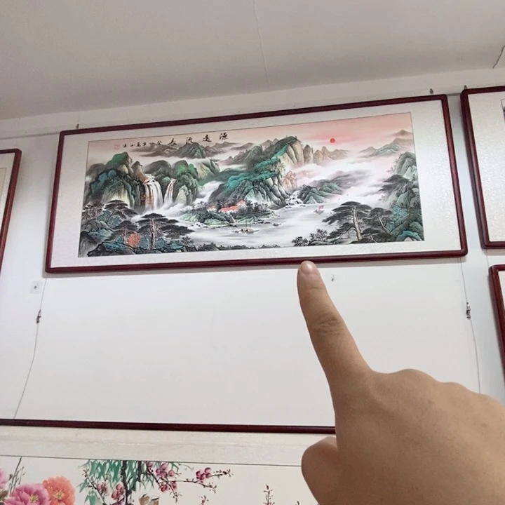 国画215*85尺寸带框包邮送货上门
