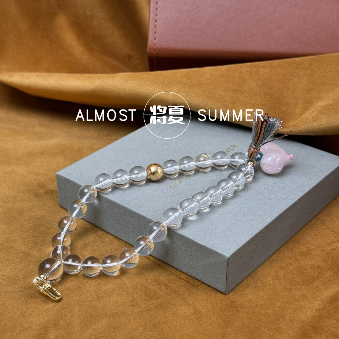 合金吊坠 【白水手机链包链】将夏-单A白水粉水P桃