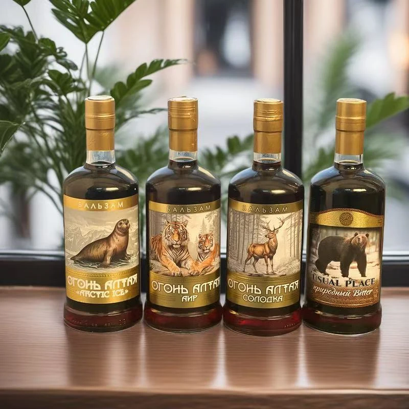 【俄品优选】俄罗斯进口烈焰双海豹和熊强酊浸泡配置酒45°4瓶