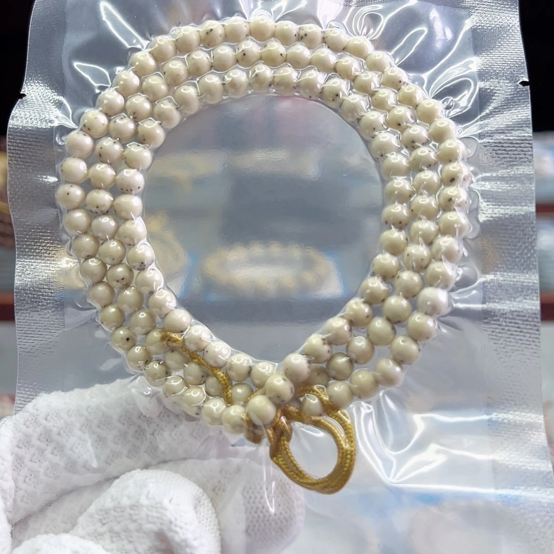 星月菩提手串小琴天花板骨瓷白6圆108数星星