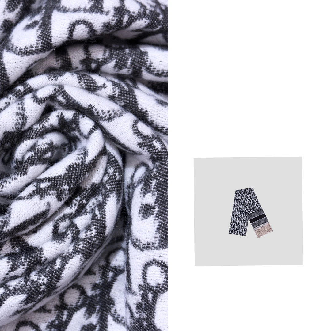 经典字母老花黑款秋冬围巾披肩