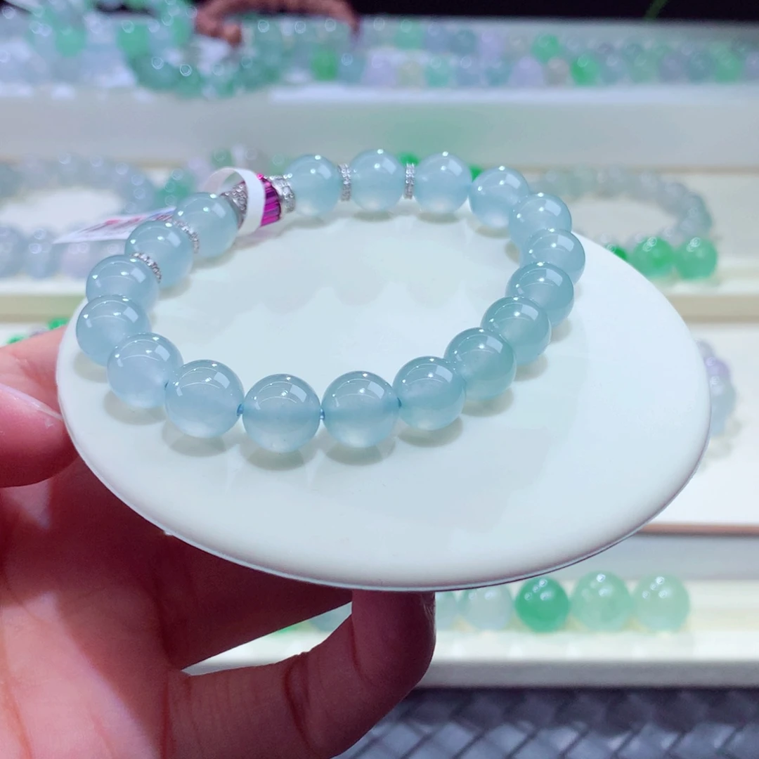 未镶嵌手串翡翠卡10天空蓝