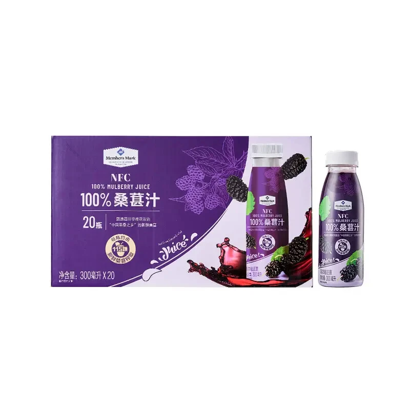 【会员商店】桑葚汁NFC100%非浓缩还原桑葚汁果汁原榨果汁饮料饮品（京东/顺丰）包邮
