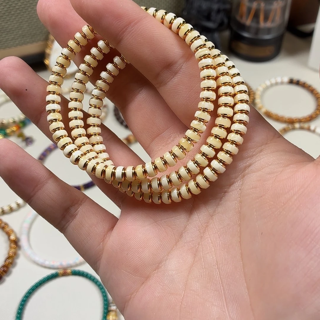 琥珀未镶嵌手链5.5mm纯蜡