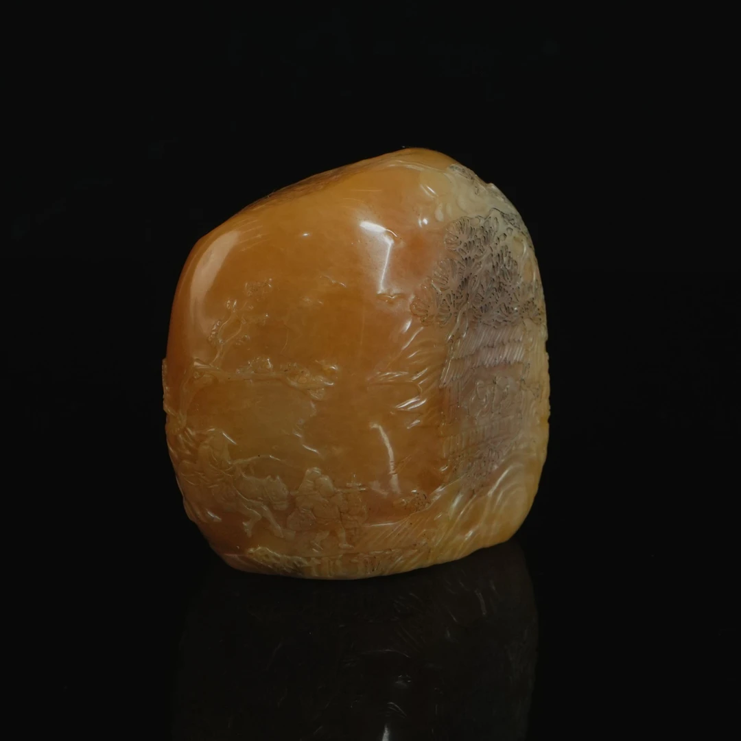 DY-C1335寿山 田黄石 归田园居摆件 52*27*53mm128.8g