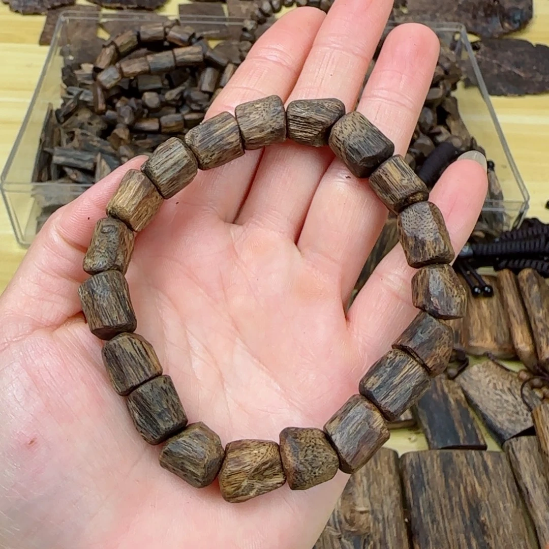 沉香木手串奇楠瘤疤单圈13g