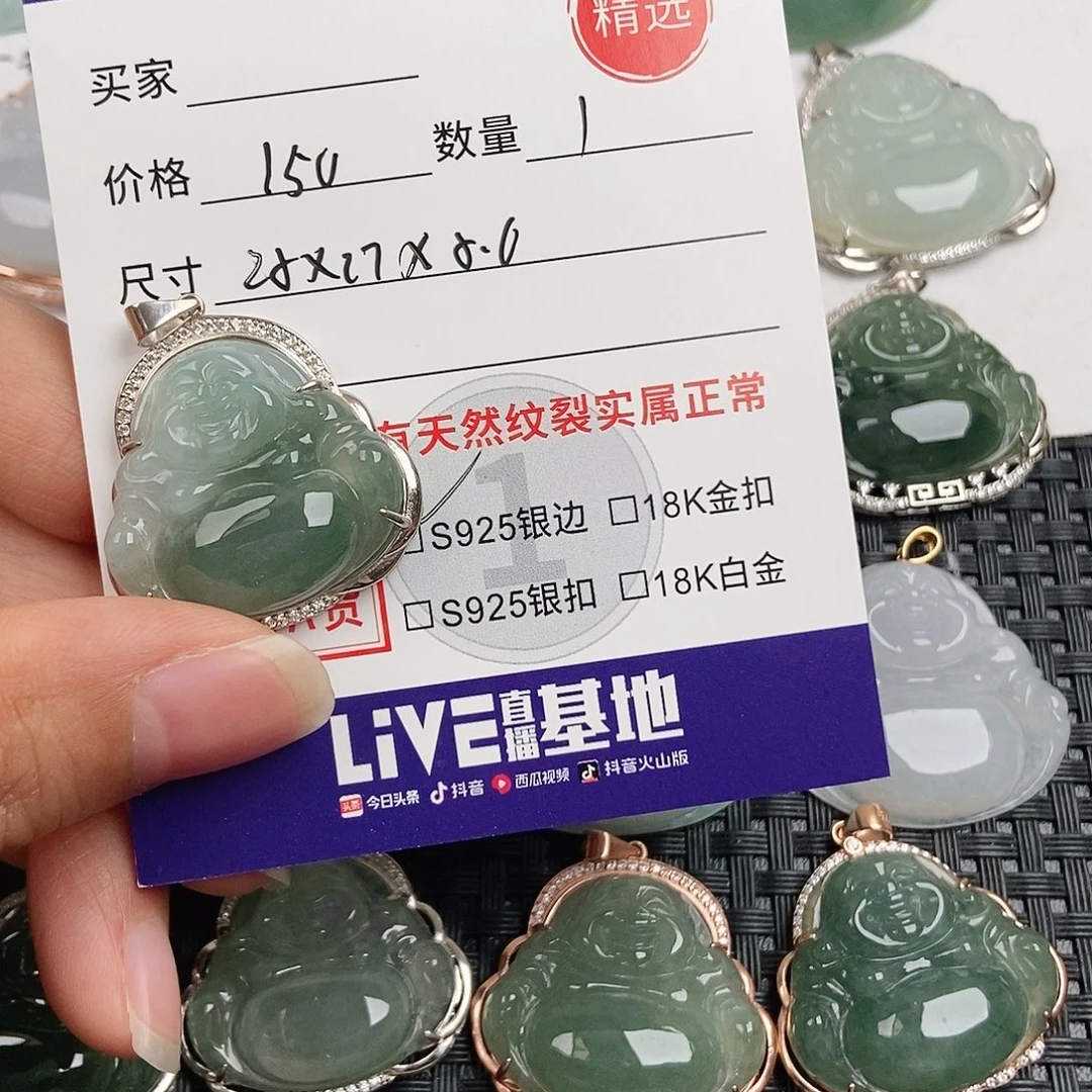 翡翠银S925镶嵌颈饰