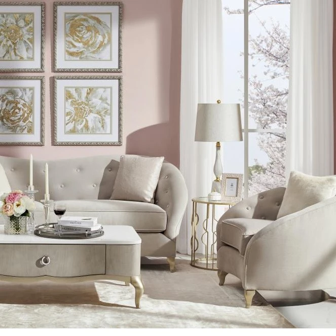 美克家居Rehome星畔美式轻奢家用落地别墅客厅三人单人布艺沙发组