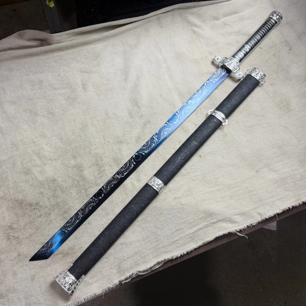 3509 龙泉昊天宝剑高锰钢唐横刀包皮鞘未开刃