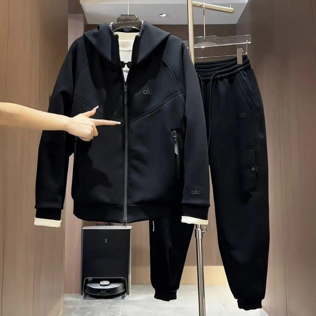 男装时尚秋季新款男装连帽显瘦休闲外套休闲运动套装帅气宽松潮流