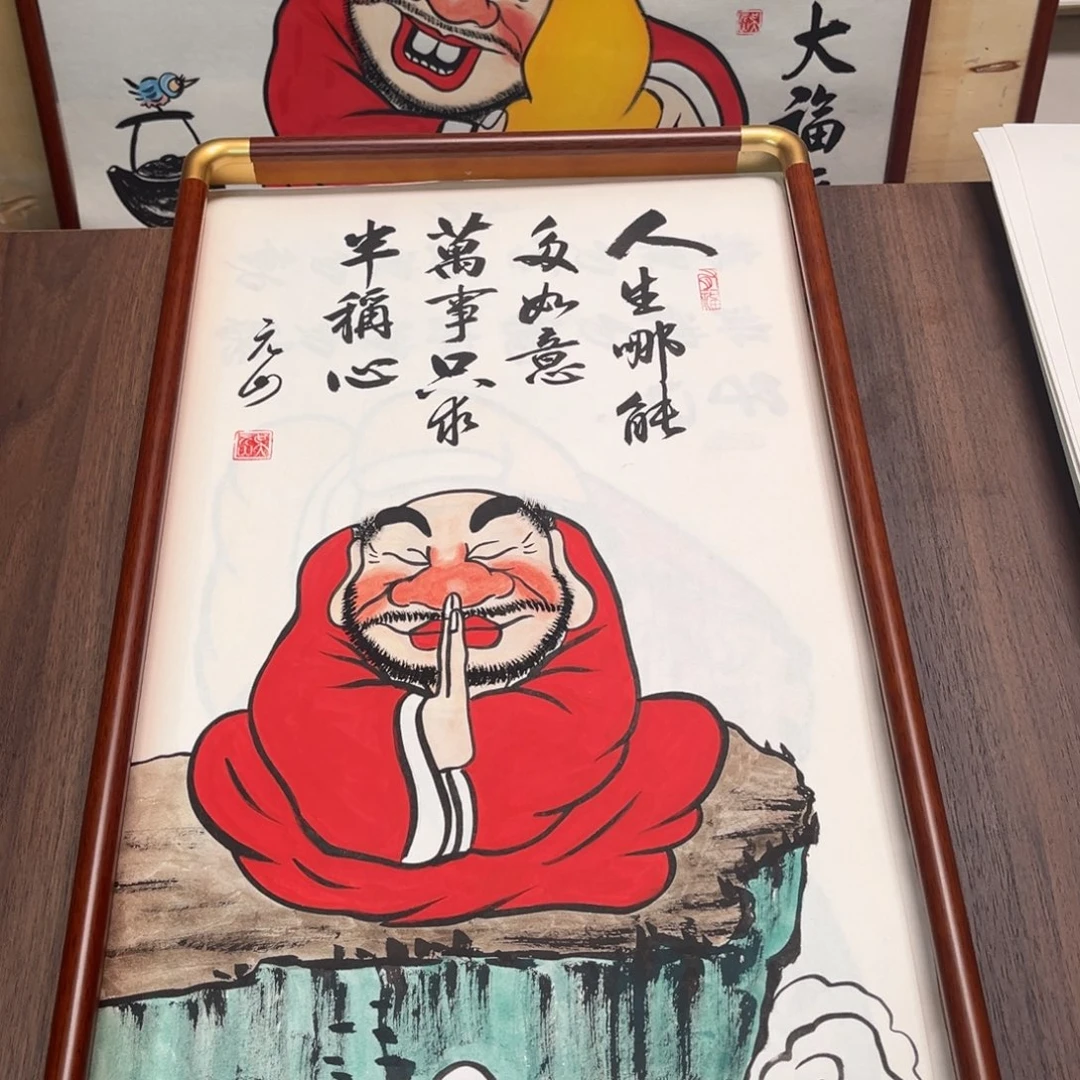 国画纯手绘禅意画作品