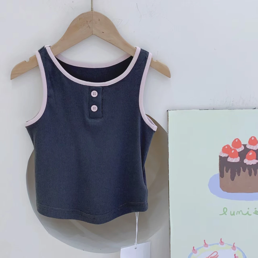 【线下品牌童装】女童夏季韩版棉质吊带背心 251728