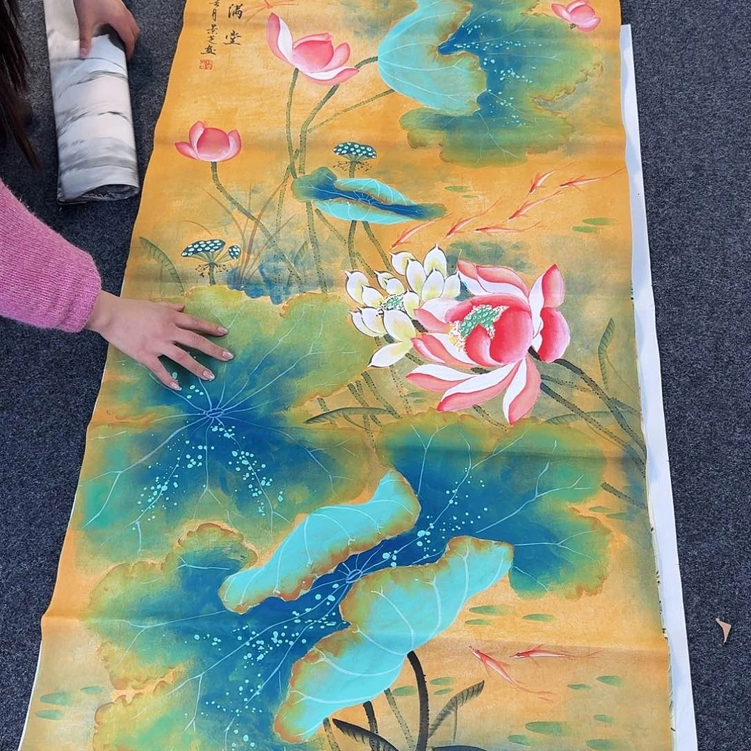 纯手绘国画作品好看四尺