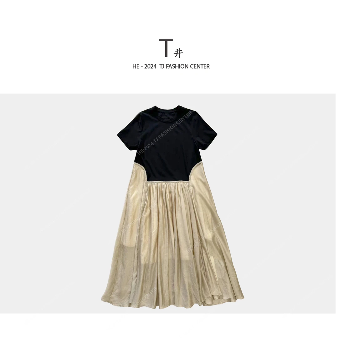 T井姐妹【主旋律】气质显瘦百搭拼接连衣裙LYQ2401-24017