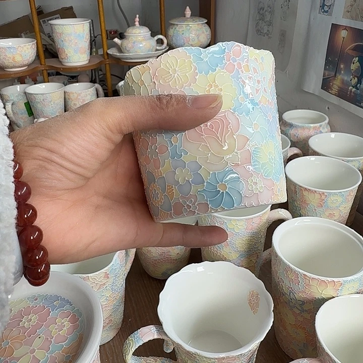 瓷杯子全品朱口杯