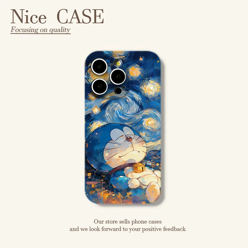 哆啦A梦菲林软硬壳适用苹果16华为小米15vivo荣耀oppo全包手机壳