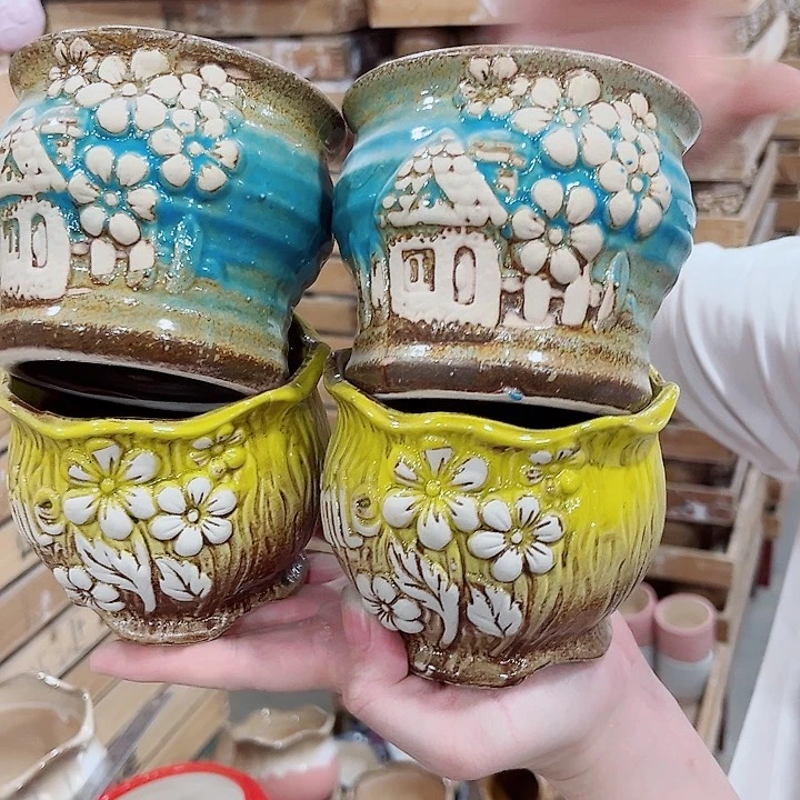 有孔.凑单10元陶瓷花盆发货！