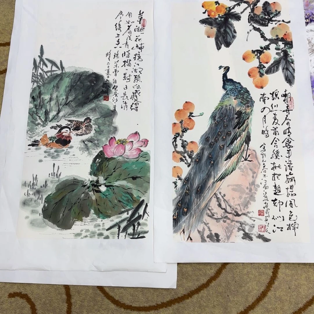 孤***梦国画杜成鹏花鸟童