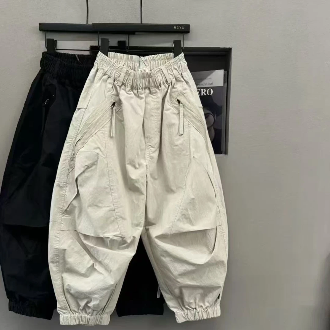 今喜中大童裤子男女童工装裤儿童休闲裤2025春季新款宽松潮酷