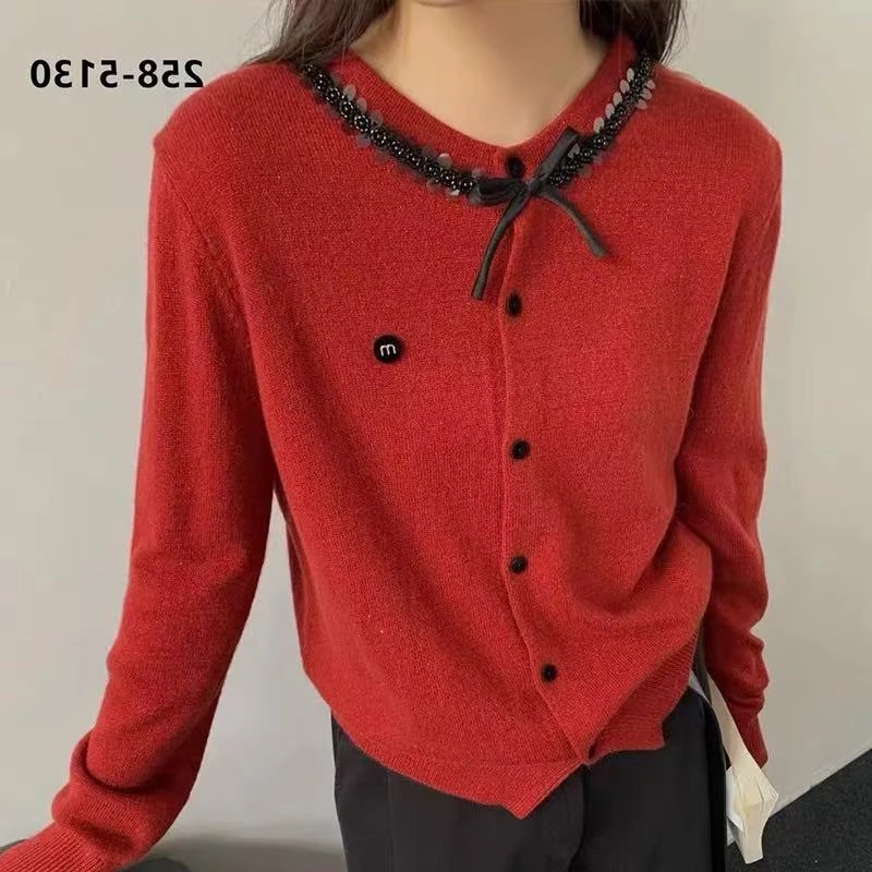 《蕾姐》E451-E500号 新款显瘦气质时尚百搭针织衫