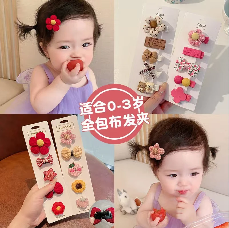 可爱婴儿胎毛发夹宝宝不伤发发卡儿童发饰女童侧边刘海汗毛夹头