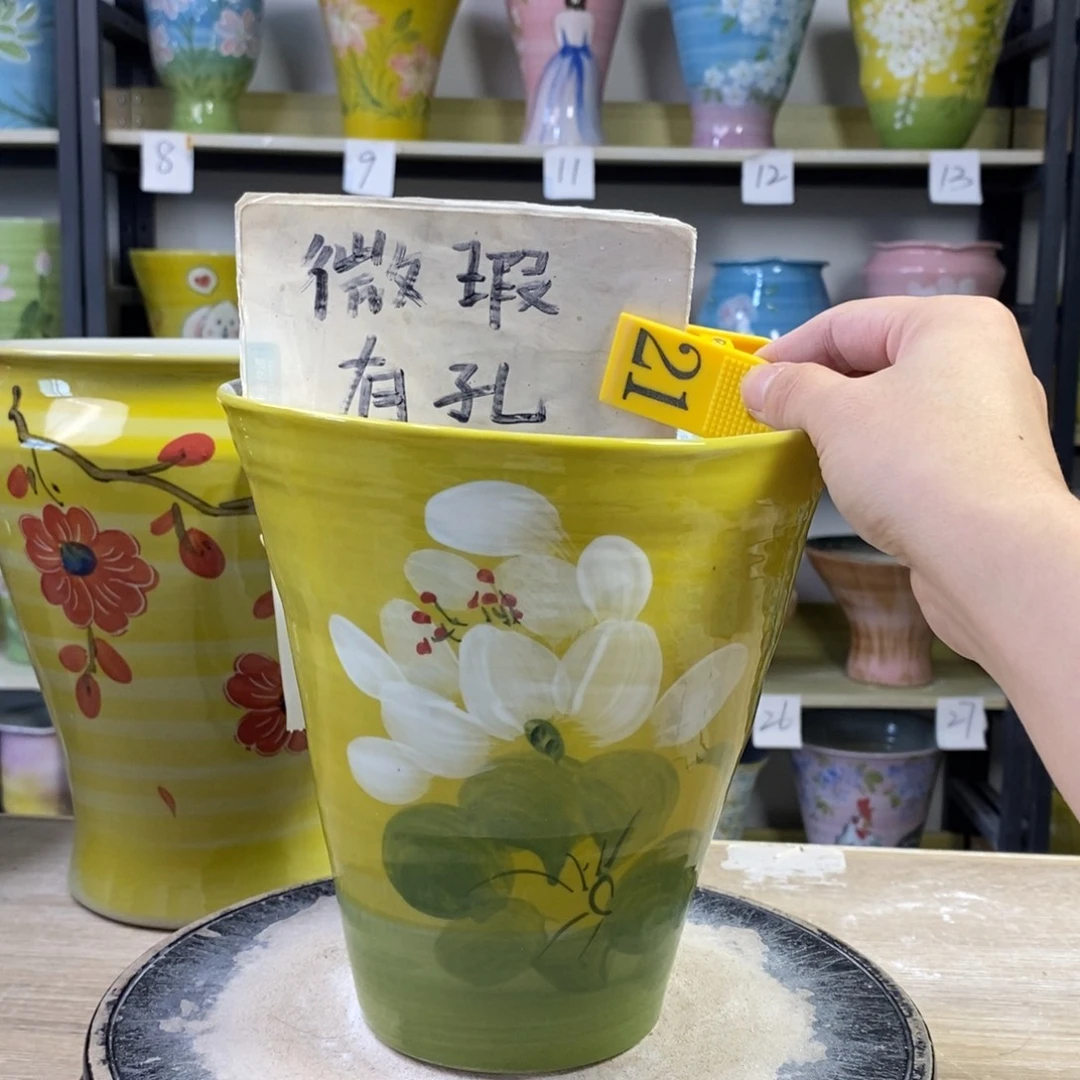 景德镇手工手绘陶瓷花盆