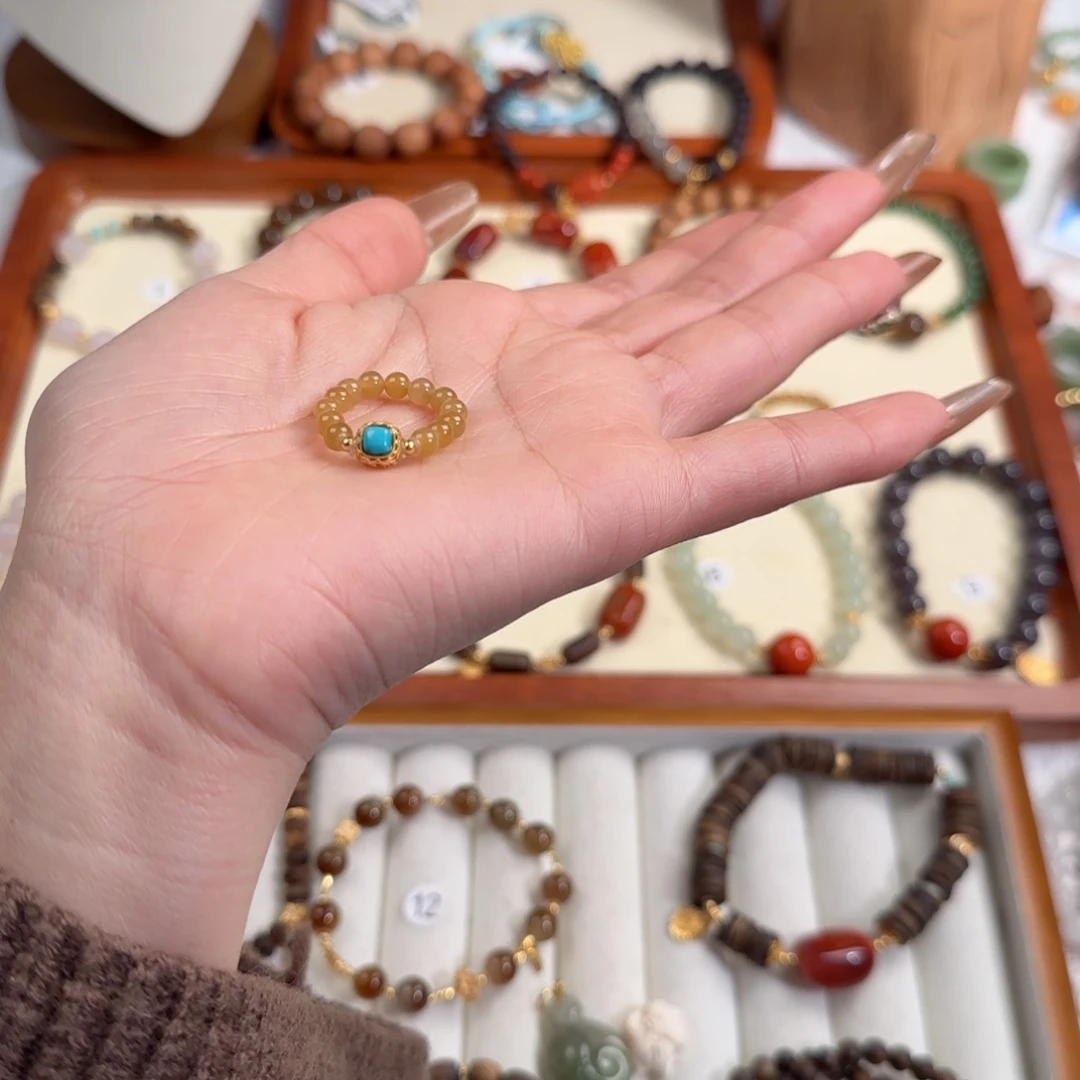 和田玉手串未镶嵌嘻*-