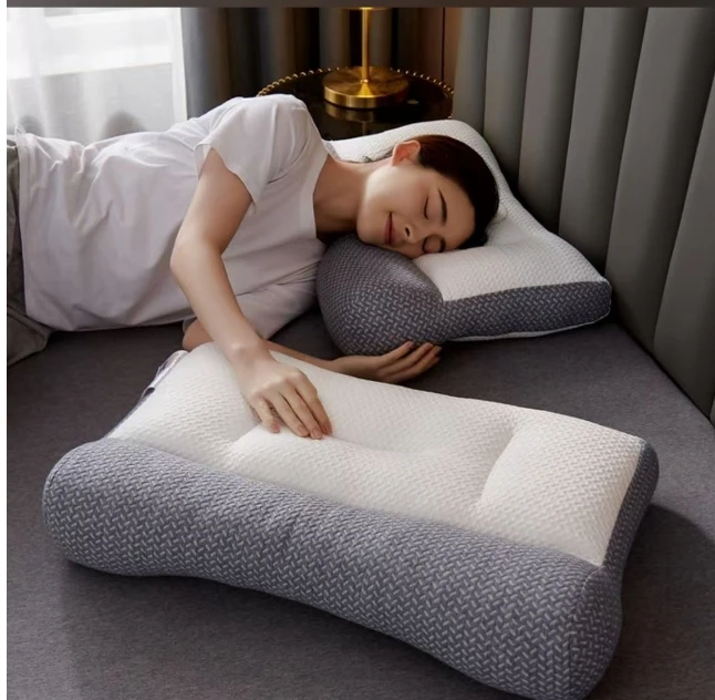 人体工学反弓牵引枕芯枕头一对