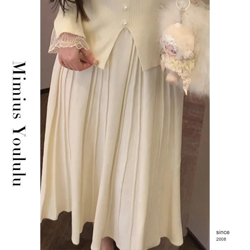 【mimius】&七七 百褶遮胯显瘦毛线半身裙 汉服()WF12117
