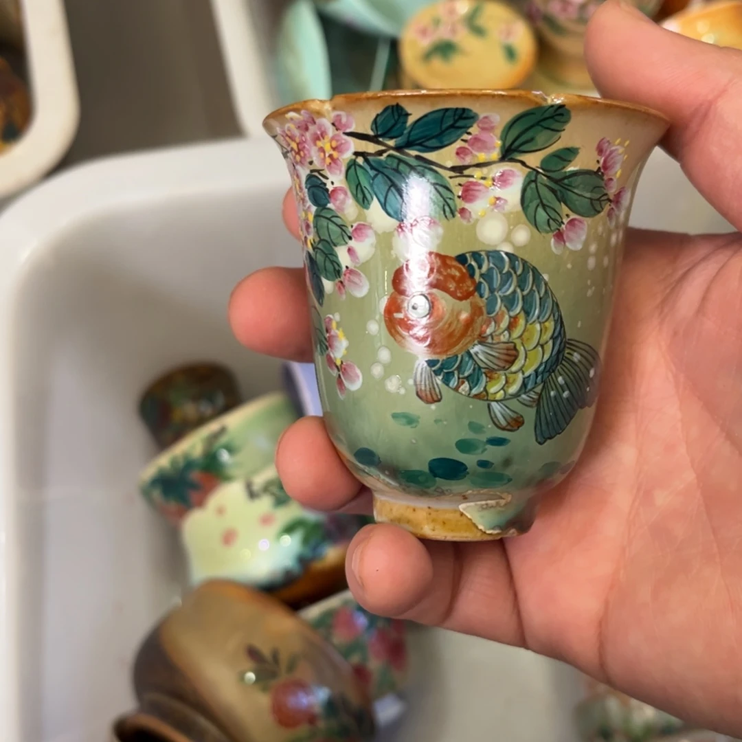 景德镇柴烧手工手绘陶瓷