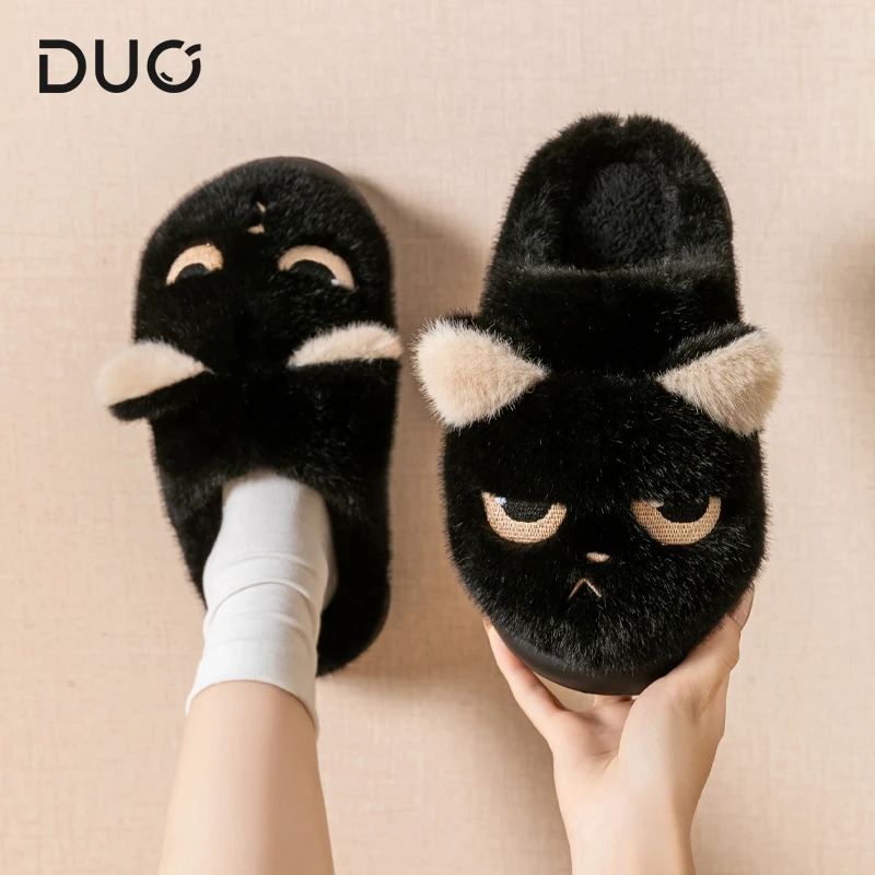 女冬季2025新款卡通棉拖鞋秋冬女生居家宿舍加绒静音软底情侣款