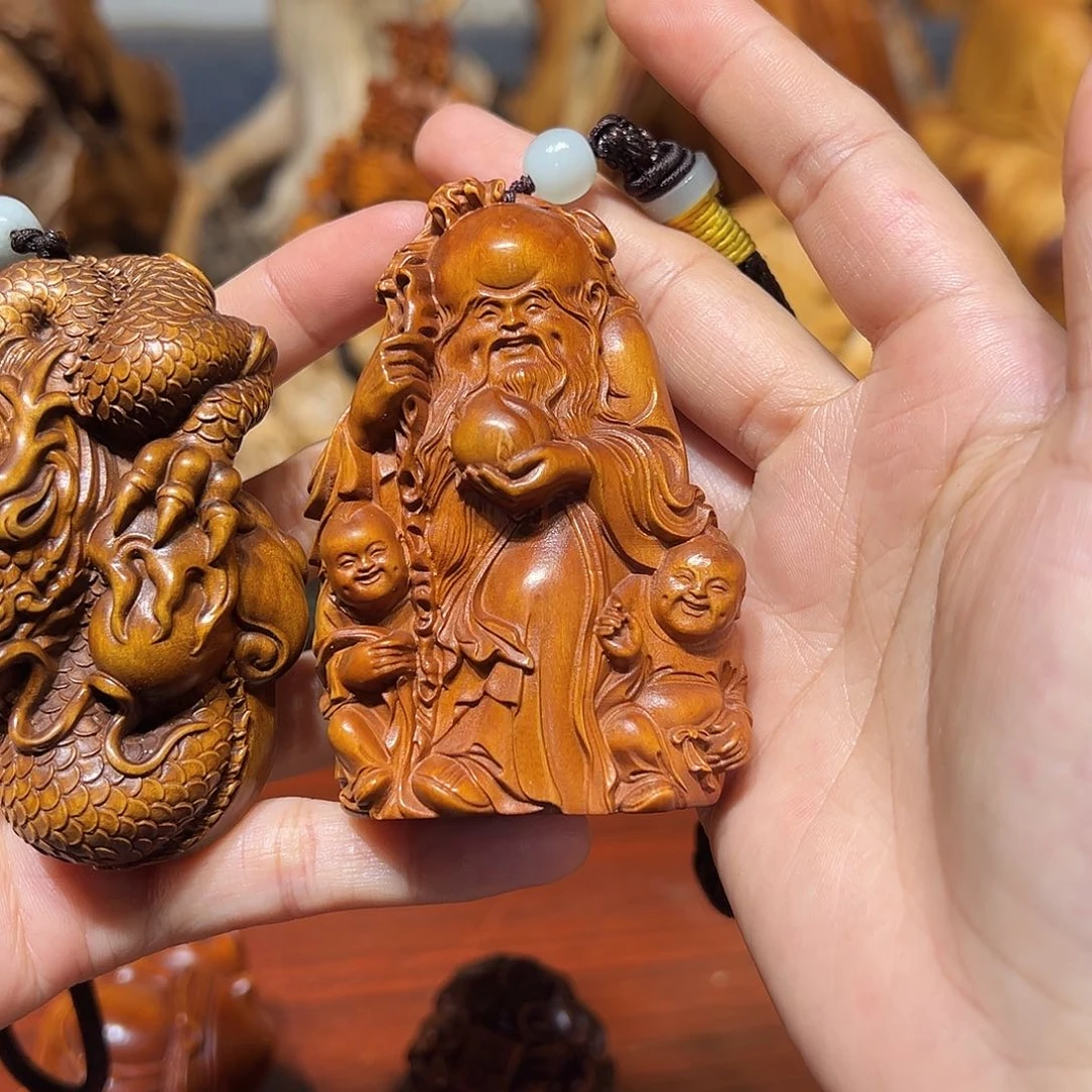 柏木（崖柏）大****深小叶黄杨木手把