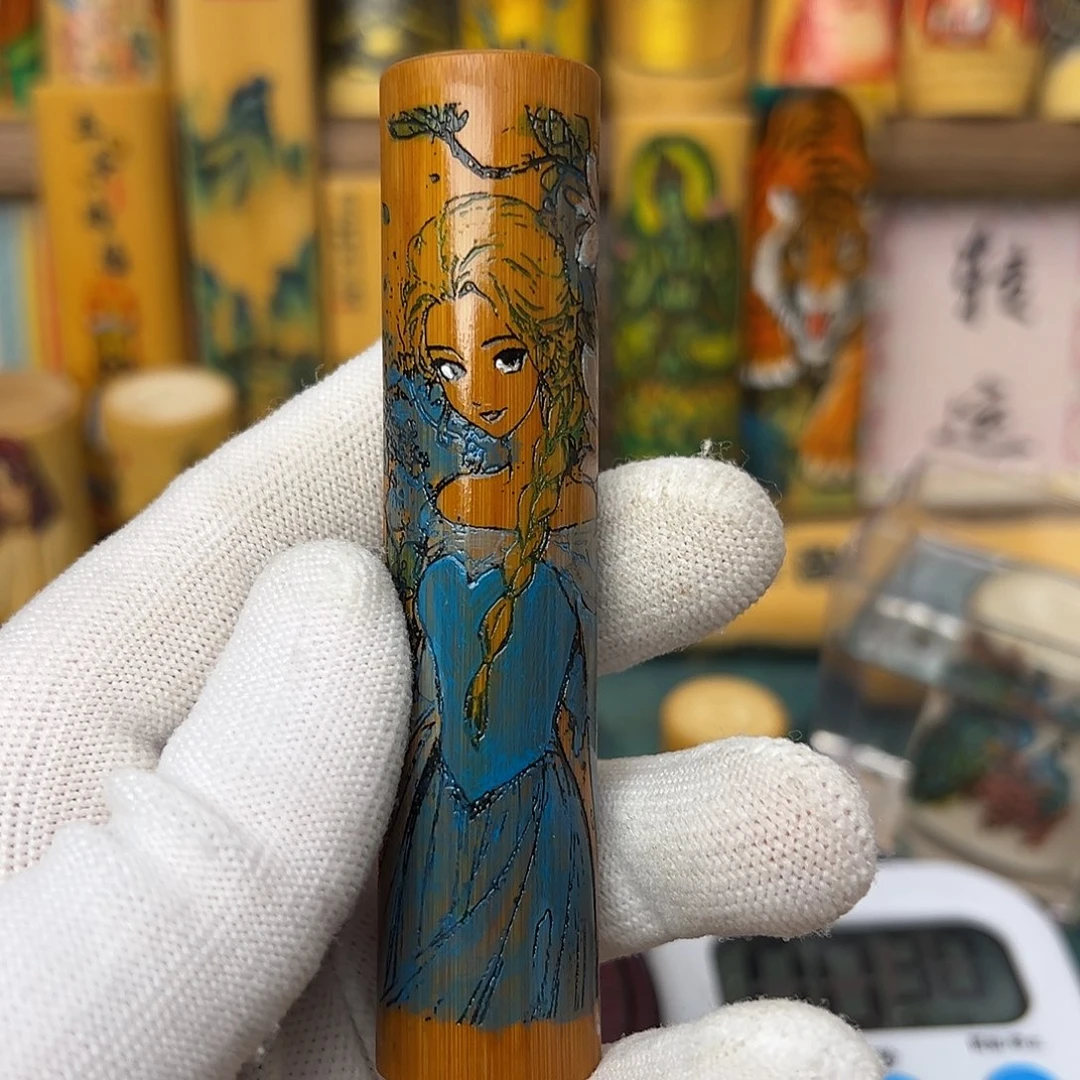 不***止竹类艾莎手绘实心竹