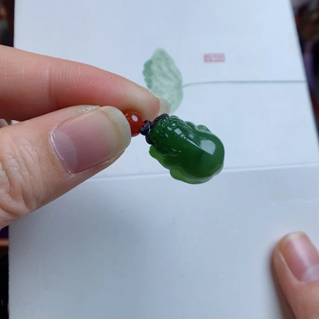 和田玉颈饰未镶嵌7号矿貔貅
