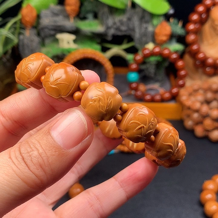 橄榄核手串/手链14*14*12手牌兰花