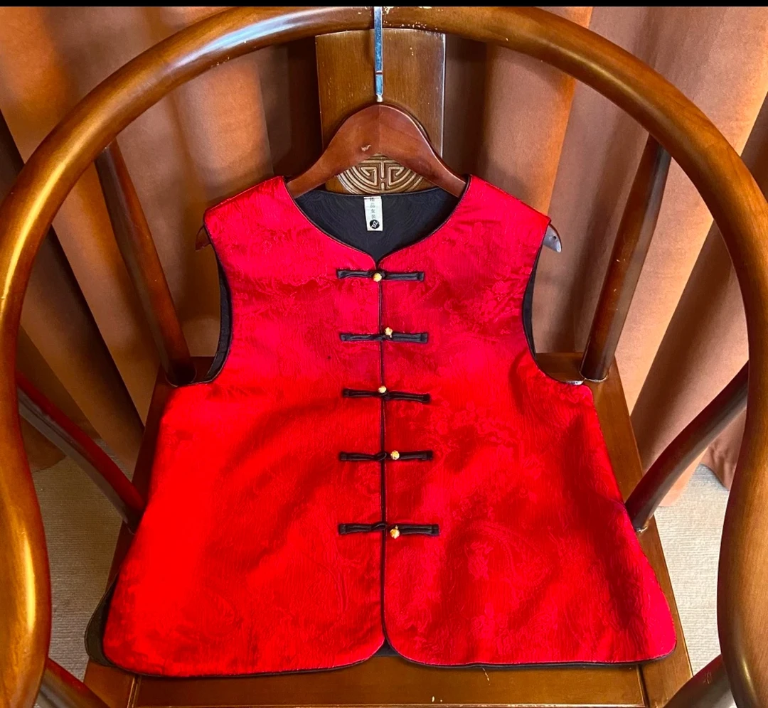 新中式国风气质复古百搭重工马甲（双面双穿）