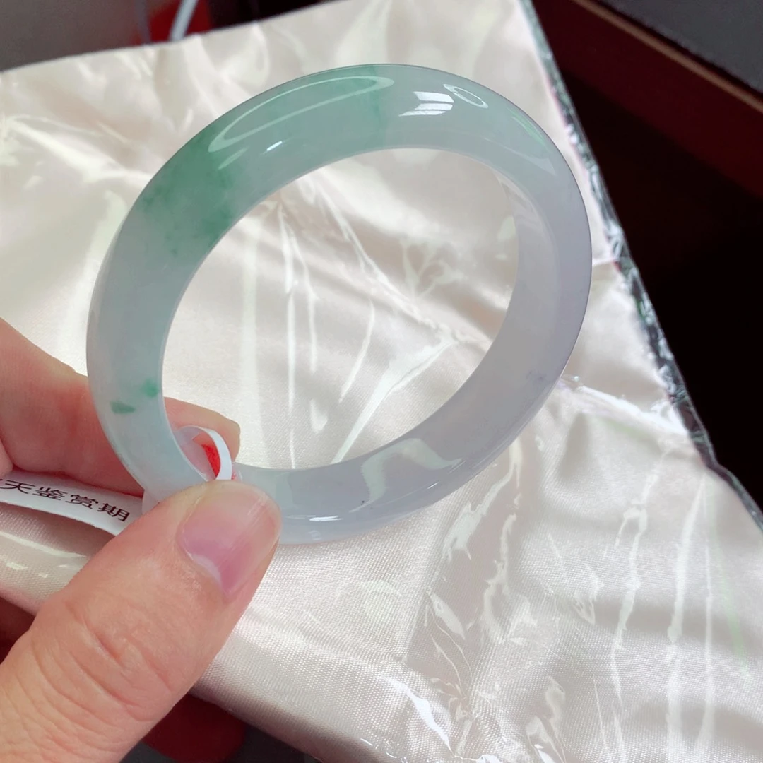 未镶嵌手镯翡翠缅甸天然A货翡翠手镯55.7