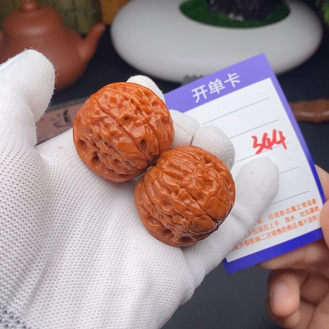 文玩核桃把件38甲骨文344