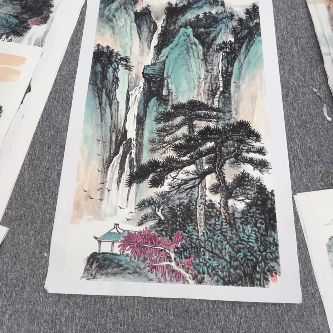 一***来国画绘画作品多次参加