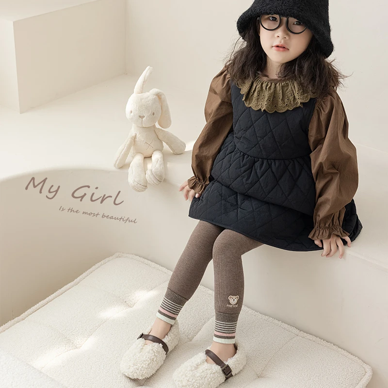 【加绒加厚】儿童款小兔小熊爱心齐脚款打底裤10°-零下5°灵动可爱