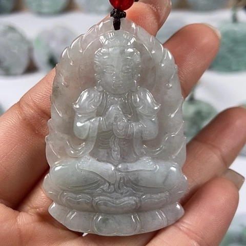 翡翠颈饰未镶嵌观音福利