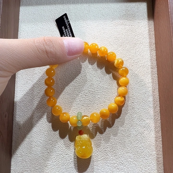 蜜蜡未镶嵌手串8.3mm蜜蜡手串