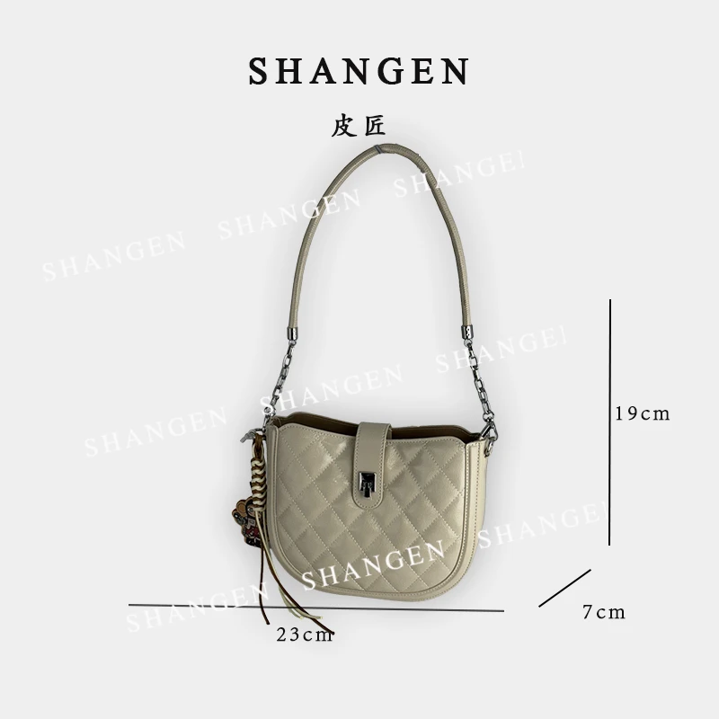 【母亲节礼物】QYX-81424-可可蛋奶-轻奢时尚女士新款单肩斜挎包