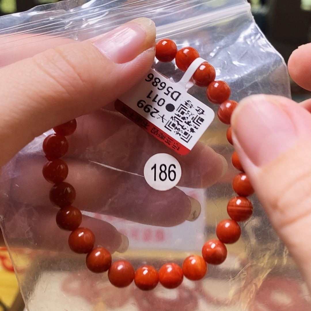 南红玛瑙未镶嵌手链6+