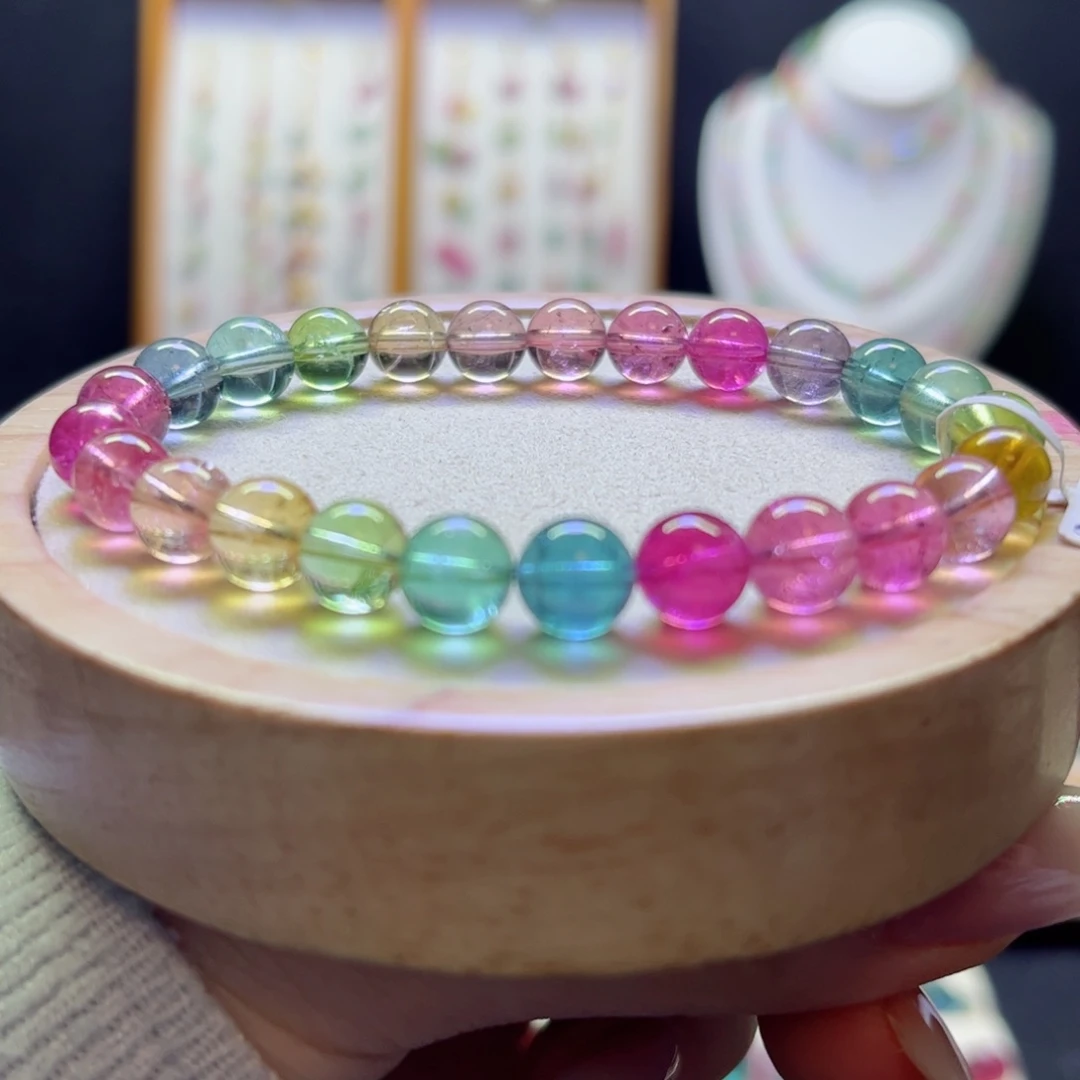 碧玺未镶嵌手链色标人鱼7.5mm